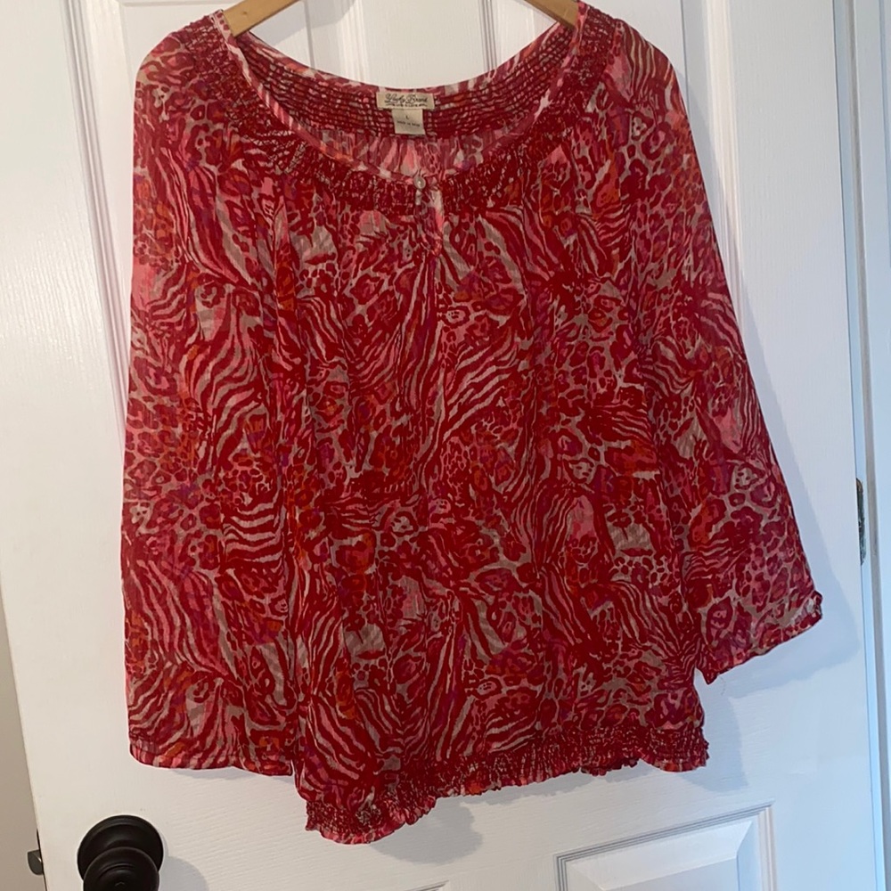 GORGEOUS Lucky Brand blouse sz large